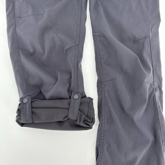 PrAna Halle Nylon Gray Stretchy Convertible Roll Tab 10 Hiking Lightweight Pants - Picture 6 of 7